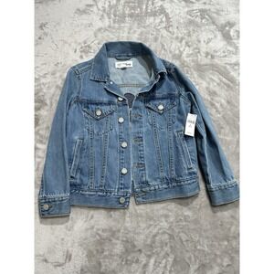 Gap Disney Mickey Mouse Kids Denim Jacket Boys Blue Jean Size Small (6-7) NWT